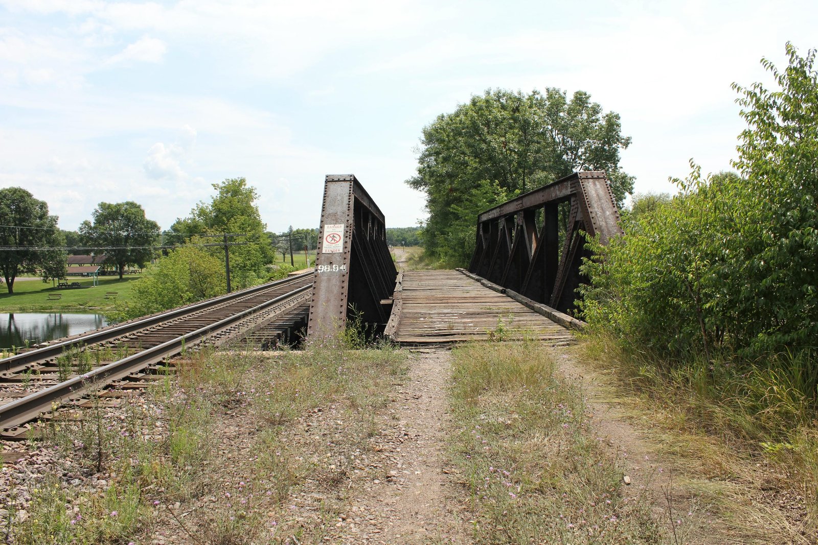 Looking east